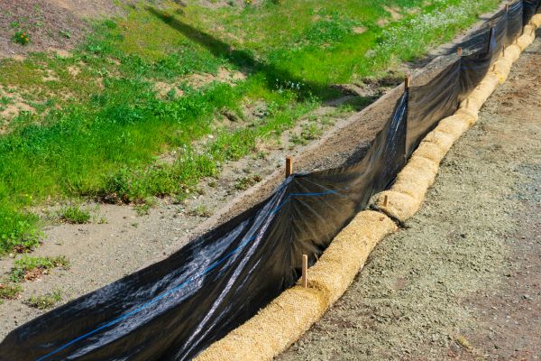 Straw Wattle Installation in Santa Ana